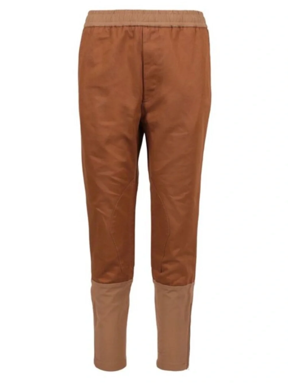 Gucci Military Drill Brown Cotton Elastic Tapered Pants Size 46